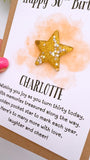 Milestone Gold Star Lucky Charm Birthday Card 30th 40th 50th 60th 70th 80th