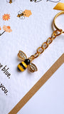 Valentine's Bee Mine Keyring