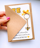 Valentine's Bee Mine Keyring