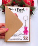Personalised Elf Arrival Keyring Bear