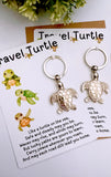 Travel Turtle Silver Keychain