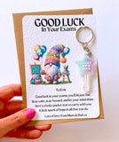 Personalised Good Luck Exam Lucky Star Keyring