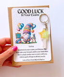 Personalised Good Luck Exam Lucky Star Keyring