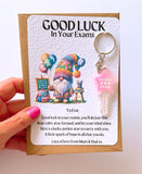 Personalised Good Luck Exam Lucky Star Keyring