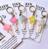 Personalised Good Luck Exam Lucky Star Keyring