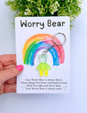 Worry Bear Keyring (Multi Colour Design)