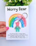Worry Bear Keyring (Multi Colour Design)