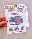 Personalised Teacher Scratch Card Holder