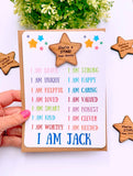Personalised "I am" Pocket Star Card