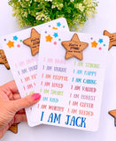 Personalised "I am" Pocket Star Card