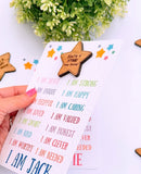 Personalised "I am" Pocket Star Card