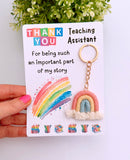 Teacher Woven Rainbow Keyring