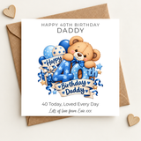 Happy 40th Birthday Daddy - Personalised - Balloon Design