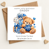 Happy 40th Birthday Daddy - Personalised - Balloon Gift Design