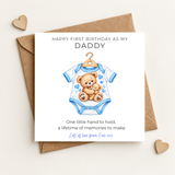 First Birthday as my Daddy - From Son - Baby Grow Design