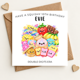 Double Digits Squishy Birthday Card
