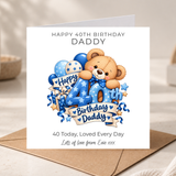 Happy 40th Birthday Daddy - Personalised - Balloon Design