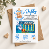 Happy First Birthday as my Daddy - Scratch Card Holder