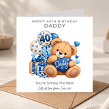 Happy 40th Birthday Daddy - Personalised - Balloon Gift Design
