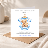 First Birthday as my Daddy - From Son - Baby Grow Design