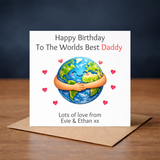 The Worlds Best Daddy Birthday Card