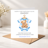 First Birthday as my Daddy - From Son - Baby Grow Design