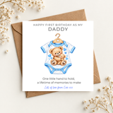 First Birthday as my Daddy - From Son - Baby Grow Design