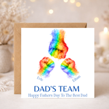 Daddy / Dad / Grandad's Team Fathers Day or Birthday Card