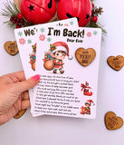 Elf Arrival Wooden Pocket Heart