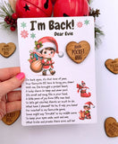 Elf Arrival Wooden Pocket Heart