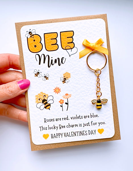 Valentine's Bee Mine Keyring