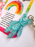 Courage Bear Keyring - Glitter Bear Design