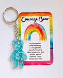 Courage Bear Keyring - Glitter Bear Design