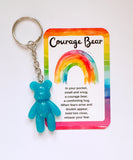 Courage Bear Keyring - Mixed Colour Design