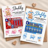 Happy First Birthday as my Daddy - Scratch Card Holder