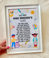 Teacher Classroom Children Print