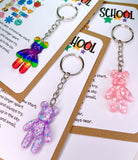 Back To School Worry Bear Keyrings, Courage, Anxiety, Good Luck Keepsake Gift