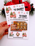 Personalised Dad Daddy Grandad Christmas Scratch Card Holder