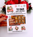 Personalised Dad Daddy Grandad Christmas Scratch Card Holder