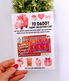 Daddy Valentines Scratch Card Holder