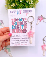 Double Digits Era 10th Birthday Lucky Star Keyring