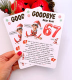Elf Goodbye Farewell Letter 6 7 Six Seven