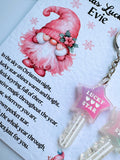 Christmas Lucky Star Keyring