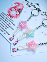 Christmas Lucky Star Keyring