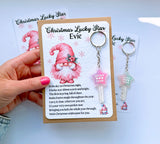 Christmas Lucky Star Keyring