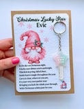 Christmas Lucky Star Keyring