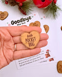 Elf Goodbye Wooden Pocket Heart