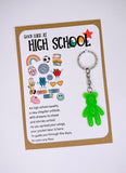 High School Good Luck Worry Bear Keyring