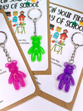 First 1st Day Of School Worry Bear Keyring