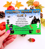 Halloween Treasure Hunt Clues